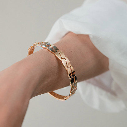 Жесткий браслет "Merry" в красном золоте б05582 №2