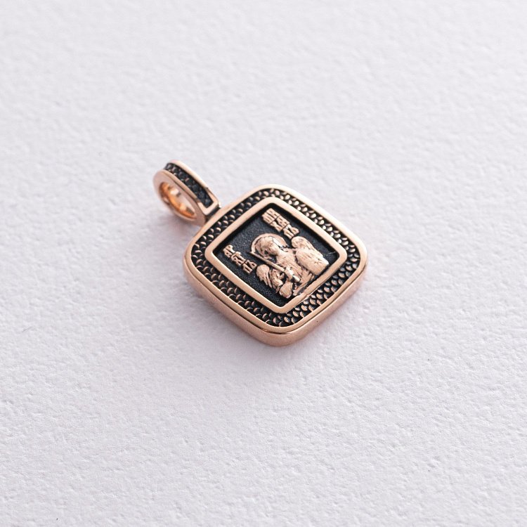 Золотая ладанка "Ангел Хранитель - Архангел Михаил" п03431 от ювелирного магазина Оникс