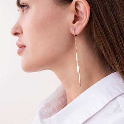 Золоті сережки "Шейла" с07391 №2