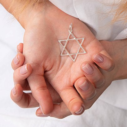 Серебряная подвеска "Звезда Давида" 133123 №4
