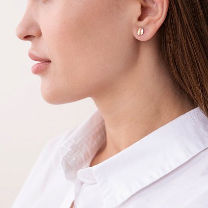 Золоті сережки-пусети с05747 №5