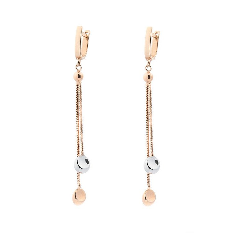 Золотые серьги без камней с02810 от ювелирного магазина Оникс