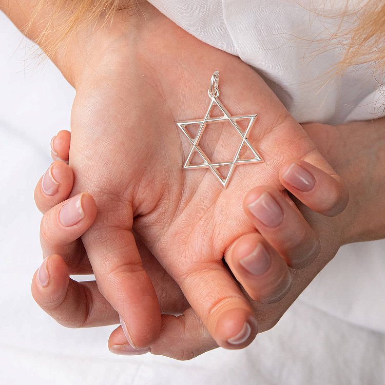 Серебряная подвеска "Звезда Давида" 133123 от ювелирного магазина Оникс - 3