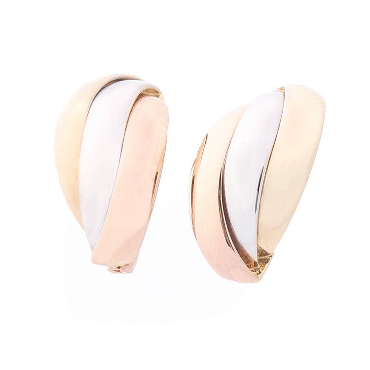 Сережки з червоного і білого золота с06113 від ювелірного магазину Онікс