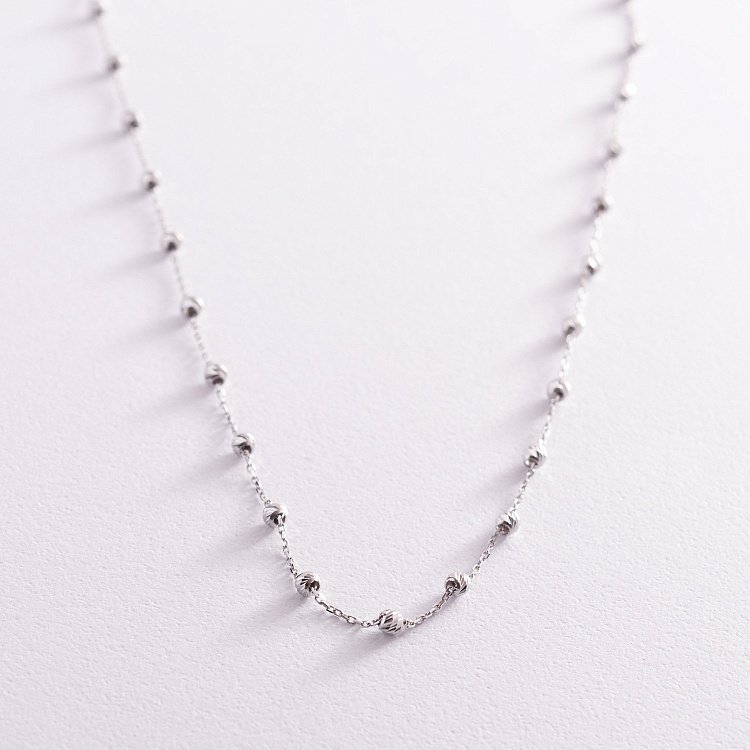 Колье "Шарики" в белом золоте кол01971 от ювелирного магазина Оникс