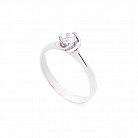Помолвочное кольцо с фианитами (родий) 111124 от ювелирного магазина Оникс