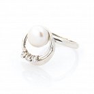 Серебряное кольцо с культ. пресн. жемчугом и фианитами 111391 от ювелирного магазина Оникс - 1