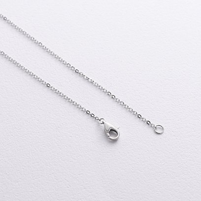 Золоте кольє "Конюшина" з діамантами і сапфірами колб0151mi №6