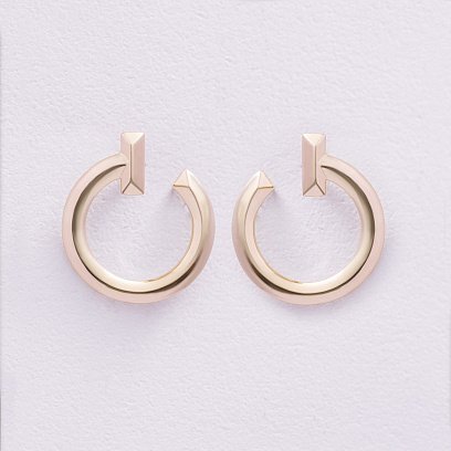 Серьги - пусеты "Evelyn" в желтом золоте с08657