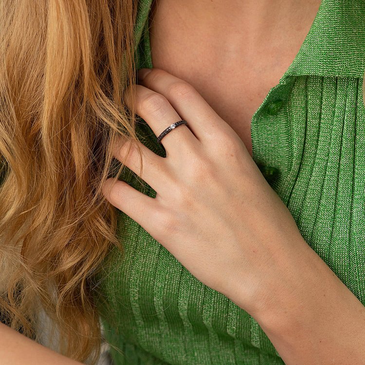 Золота каблучка з діамантами кб0526ca від ювелірного магазину Онікс - 2