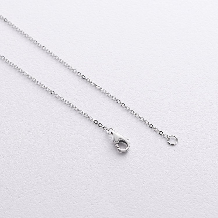 Золоте кольє "Конюшина" з діамантами і сапфірами колб0151mi від ювелірного магазину Онікс - 5