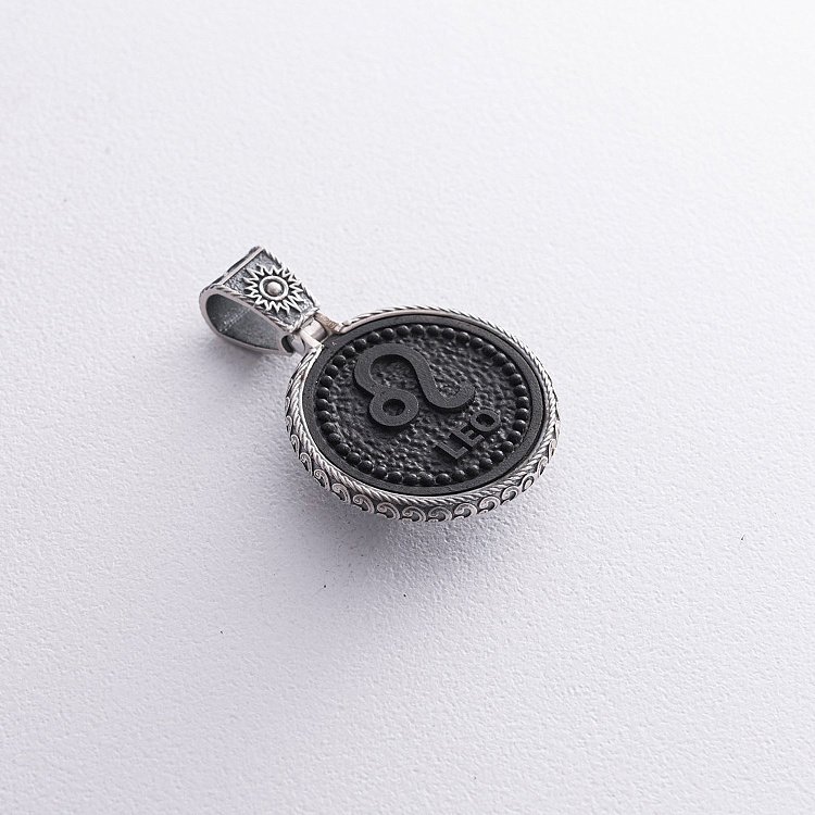 Срібний кулон "Знак зодіаку Лев" з ебеном 1041лев від ювелірного магазину Онікс - 9