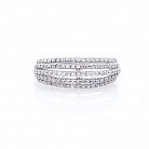 Срібний перстень з фіанітами Україна (родій) 111271 от ювелирного магазина Оникс - 2