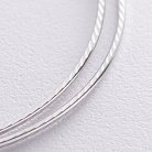 Сережки - кільця в білому золоті (7.3 см) с08598 от ювелирного магазина Оникс - 4