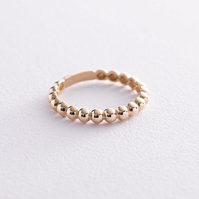 Кольцо "Шарики" в желтом золоте к07229