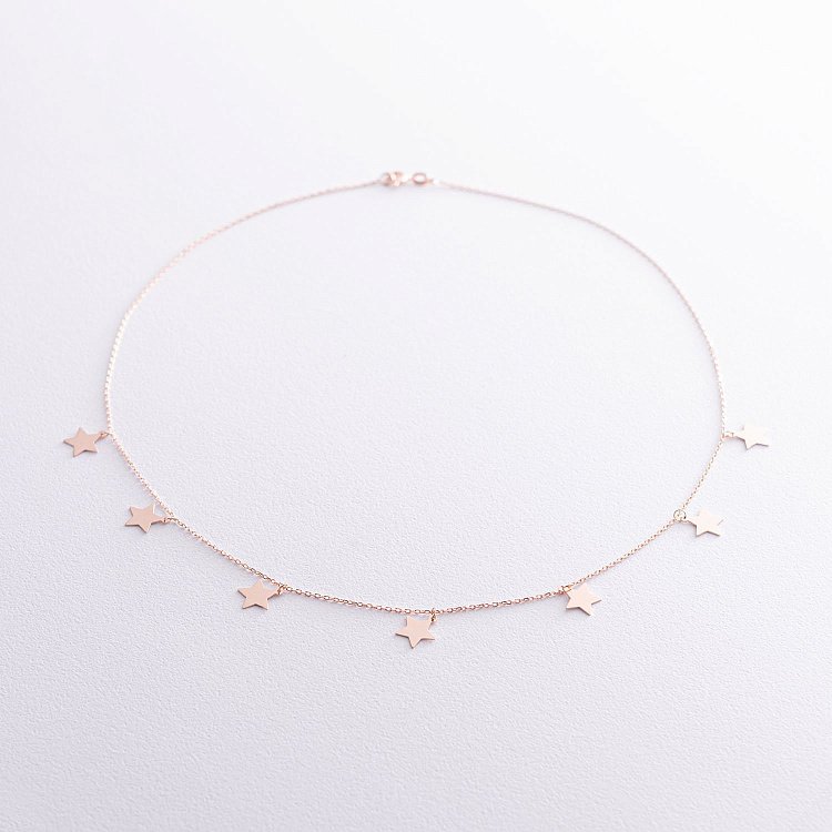 Колье "Звездочки" в красном золоте кол01715 от ювелирного магазина Оникс