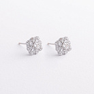 Золоті сережки - пусети з діамантами сб0680mi от ювелирного магазина Оникс