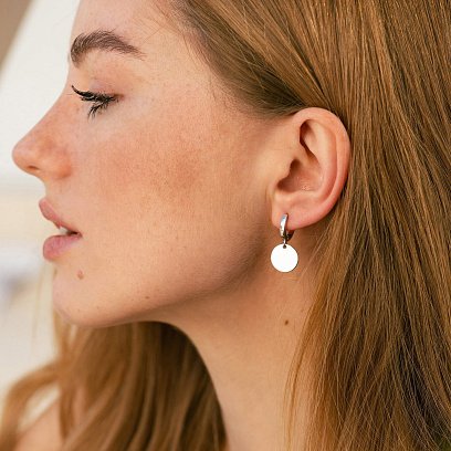 Золоті сережки Монетки с06754 №2