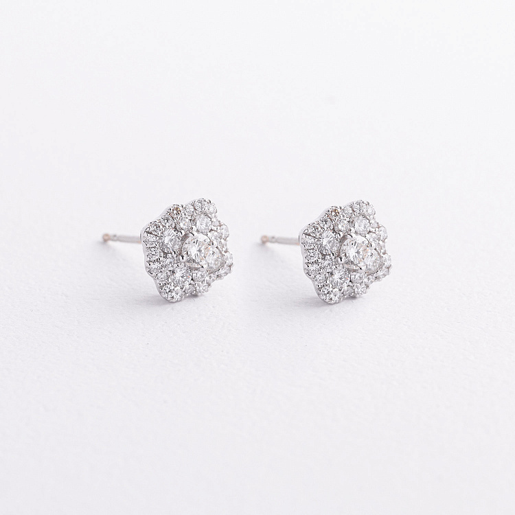 Золоті сережки - пусети з діамантами сб0680mi від ювелірного магазину Онікс