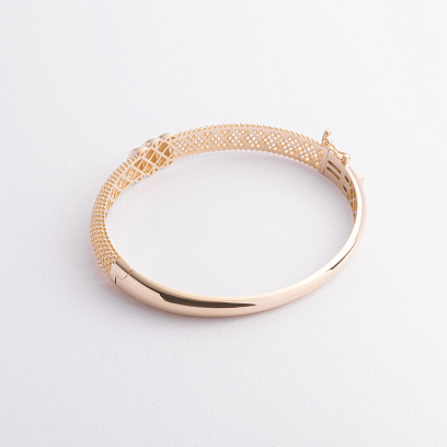 Жорсткий браслет "Marie" у жовтому золоті б05599 №5