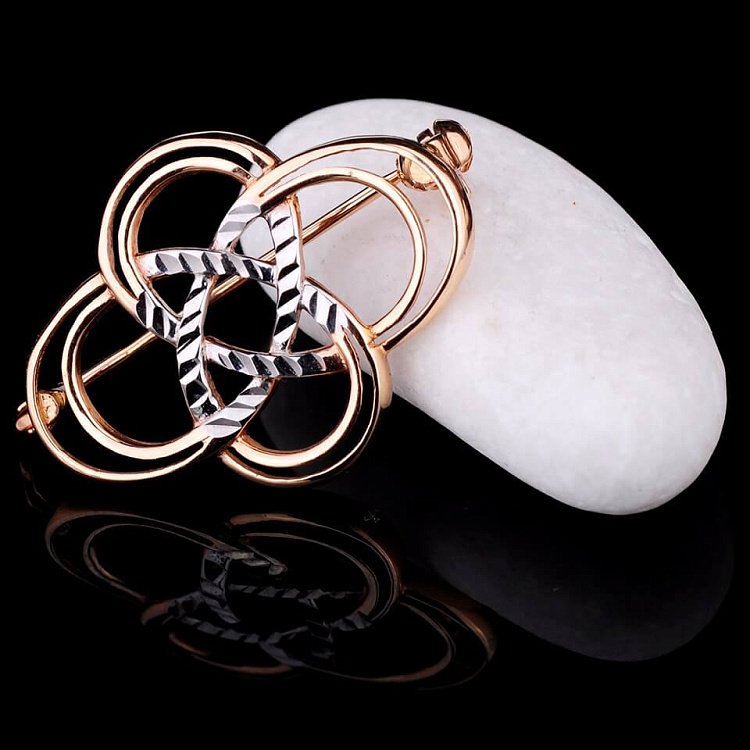 Золотая брошь зак00058 от ювелирного магазина Оникс - 1