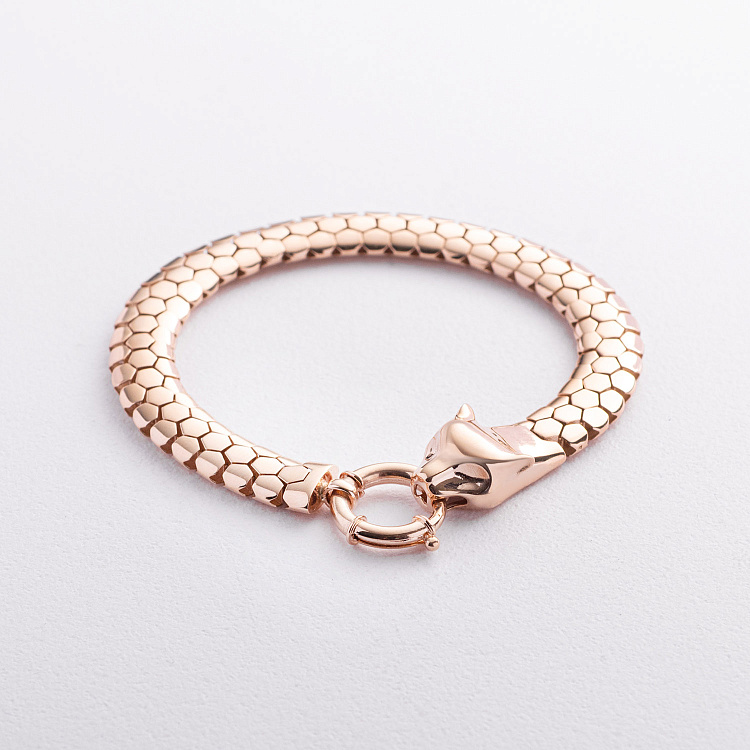 Браслет "Пантера" в красном золоте б05811 от ювелирного магазина Оникс