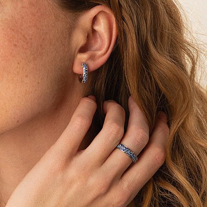 Золотое кольцо с сапфирами кб0446gl №9