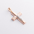 Золотой крестик "Распятие" п04084 от ювелирного магазина Оникс
