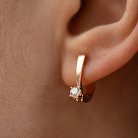 Золоті сережки з діамантами 313552421 от ювелирного магазина Оникс - 1