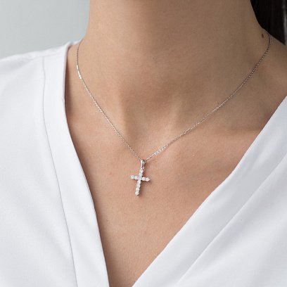 Золотий хрестик (діамант) пб0183ri