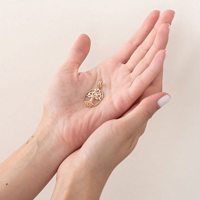 Золотая подвеска "Древо жизни" п02966 №2