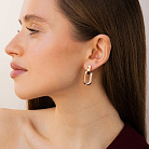 Сережки в червоному золоті (фіаніти) с09291 от ювелирного магазина Оникс - 5