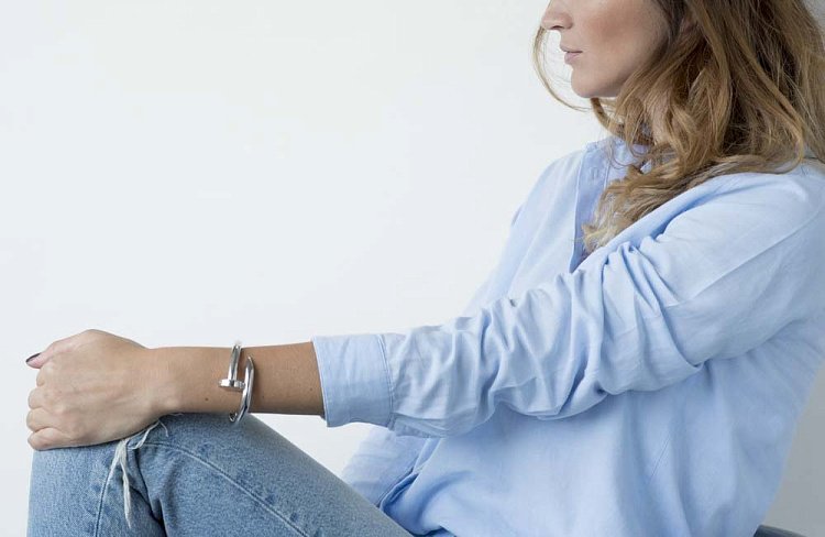 Срібний браслет "Цвях" 141171 від ювелірного магазину Онікс - 1