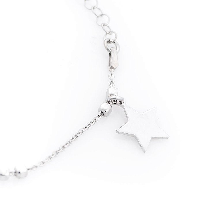 Серебряный браслет "Звездочки" (родий) 141216 от ювелирного магазина Оникс - 2