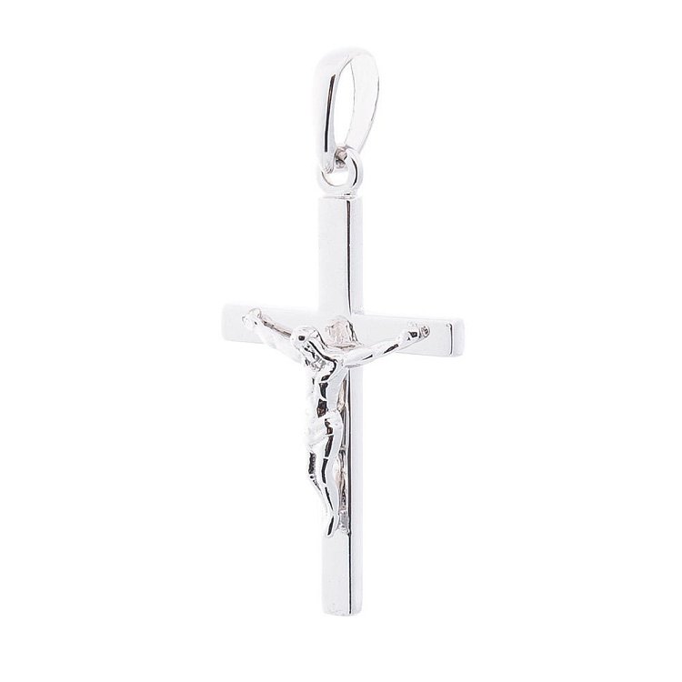 Золотой крестик с распятием п03114 от ювелирного магазина Оникс