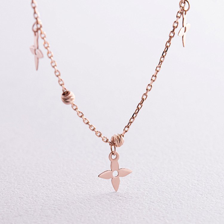 Браслет "Конюшина" в червоному золоті б04569 від ювелірного магазину Онікс - 3