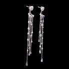 Срібні сережки з фіанітами 121718 от ювелирного магазина Оникс - 2