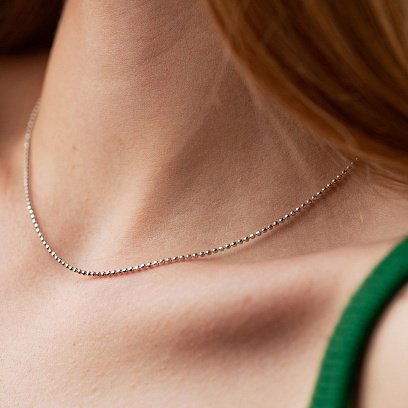 Кульковий ланцюжок у сріблі СРА15D №4