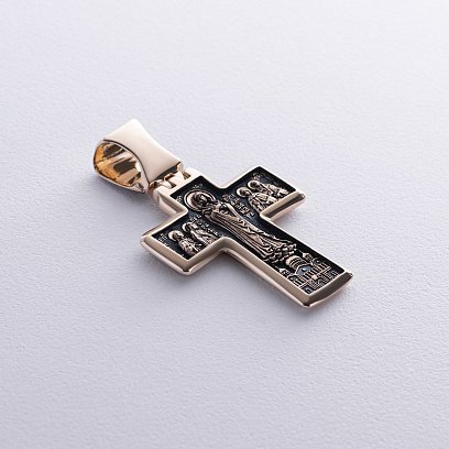 Православный крест "Распятие" (чернение) п03347 №7