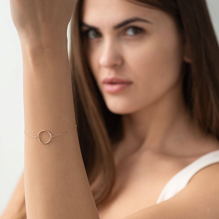 Браслет "Кругообіг" в червоному золоті б04466 від ювелірного магазину Онікс - 1