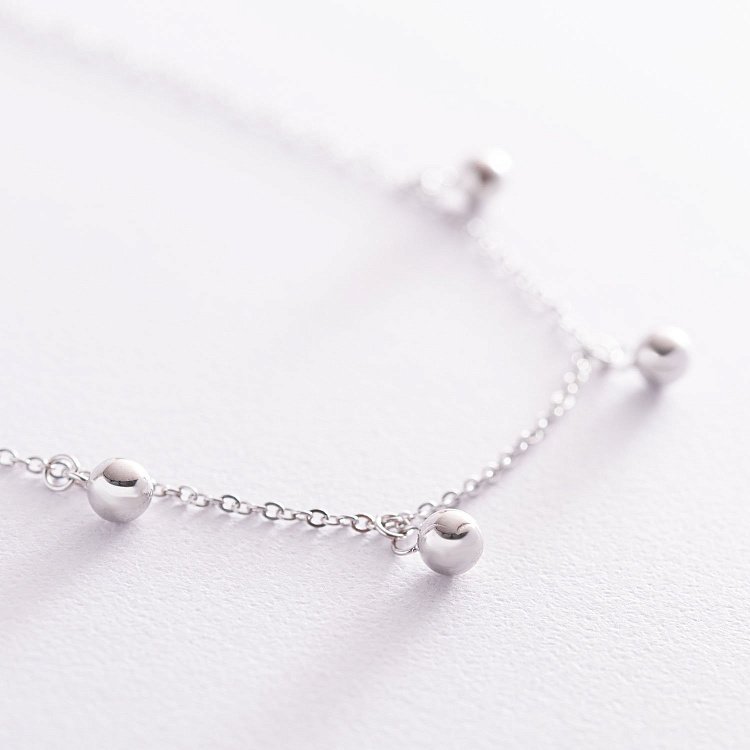 Срібне кольє "Кульки" 181065 від ювелірного магазину Онікс - 6