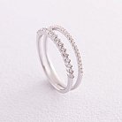 Двойное кольцо в белом золоте с бриллианты кб0450ca от ювелирного магазина Оникс - 1