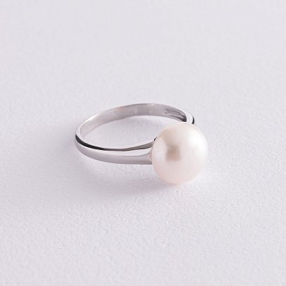 Серебряное кольцо с жемчугом 1797/1р-PWT