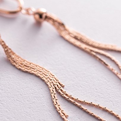 Висячі золоті сережки с06726 №3