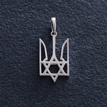 Золотий кулон "Герб України - Тризуб. Жидобандера" п03810