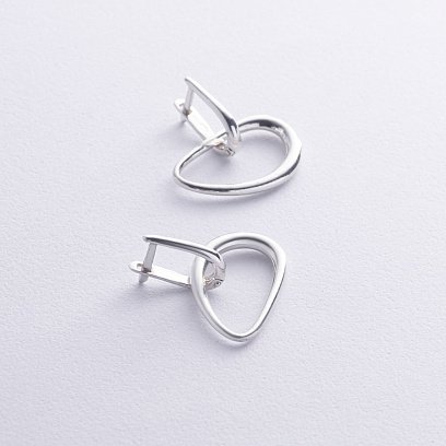 Срібні сережки "Симпатія" 122770 №4