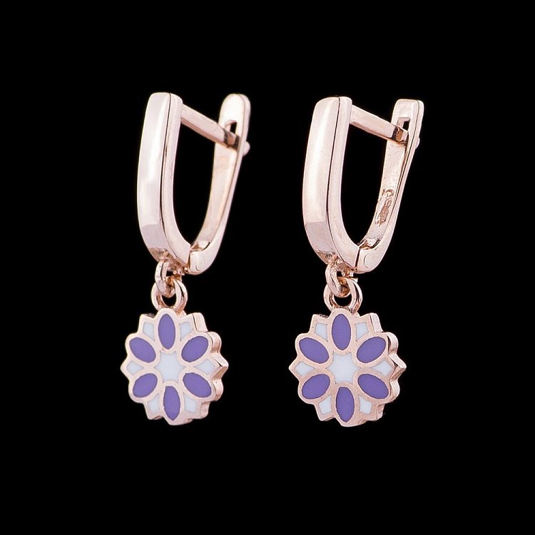 Дитячі золоті сережки "Квіточка" с04796ф від ювелірного магазину Онікс - 1