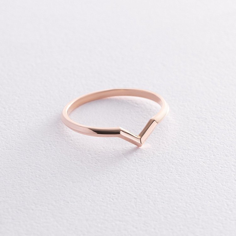 Каблучка "Viola" у червоному золоті к07607 від ювелірного магазину Онікс