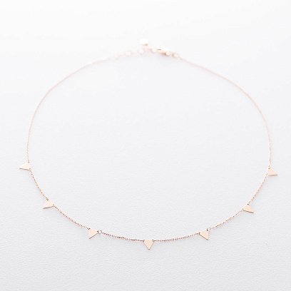 Золотое колье "Треугольники" кол01455