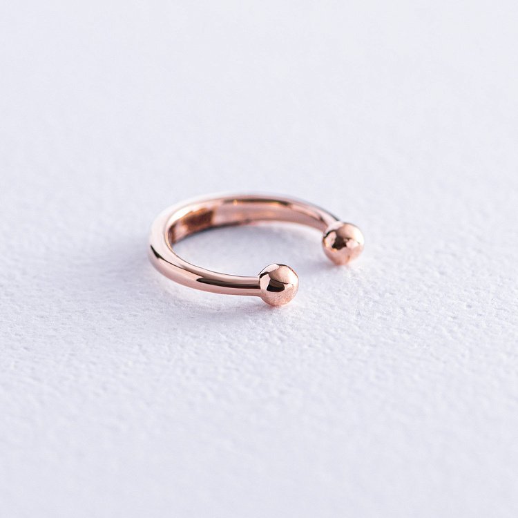 Сережки - каффа в червоному золоті с07911 від ювелірного магазину Онікс - 2